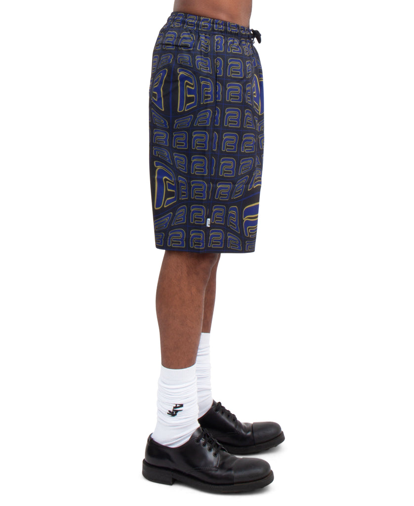 BLUE + BLACK MONOGRAM SHORTS *online exclusive* – BARRAGÁN