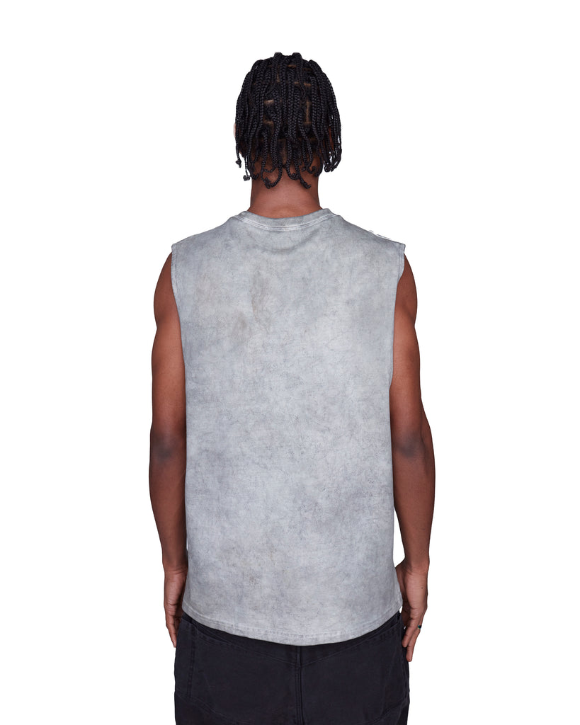 SLICED UP SLEEVELESS T-SHIRT