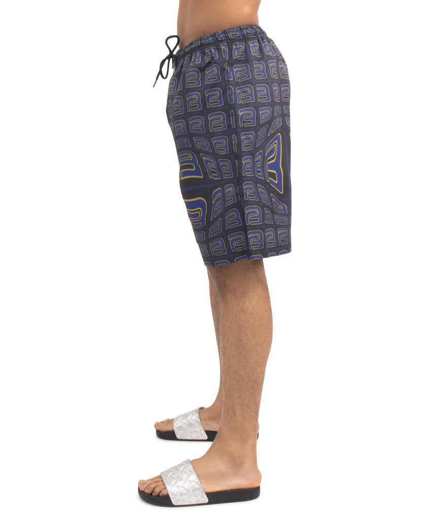 BLUE + BLACK MONOGRAM SHORTS *online exclusive*