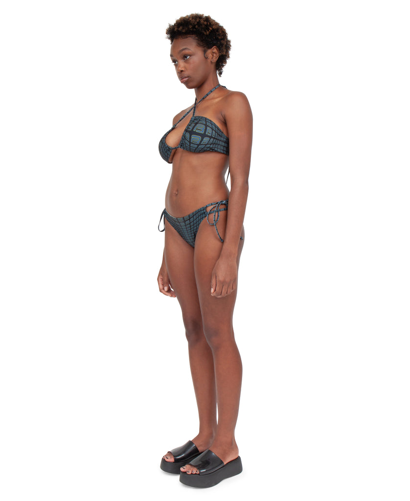 CROSS HALTER AMBRA B-KINI (gray/black monogram)