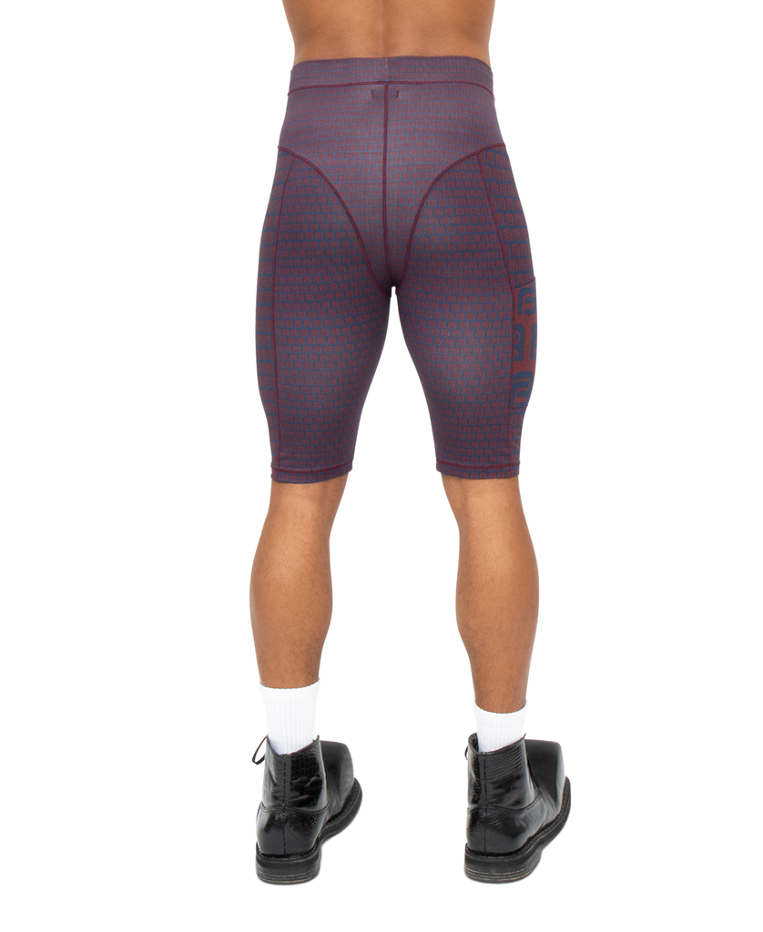 WINE MONOGRAM BIKE SHORTS *online exclusive*