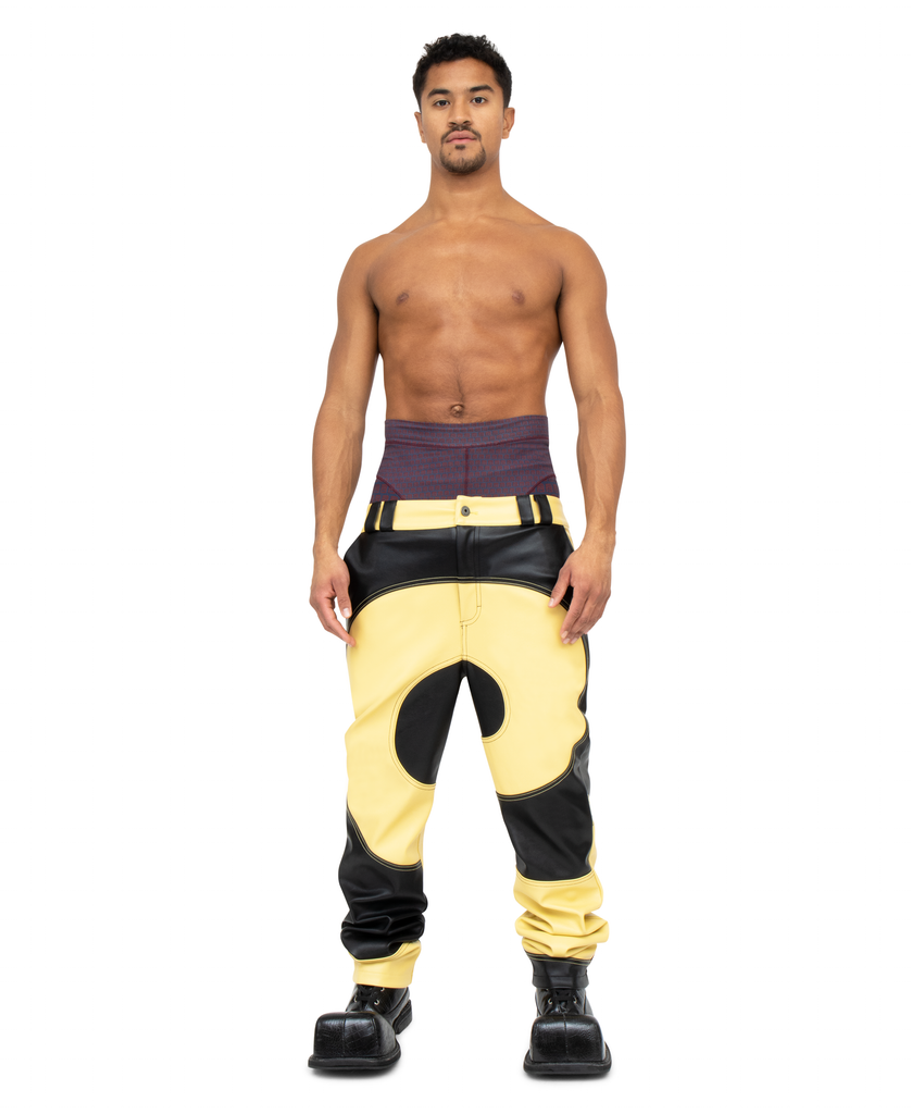 COSMIC SPIRAL PANTS (color: creamy yellow)